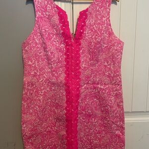 Lily Pulitzer Pink Sleeveless Dress with Lace Detail